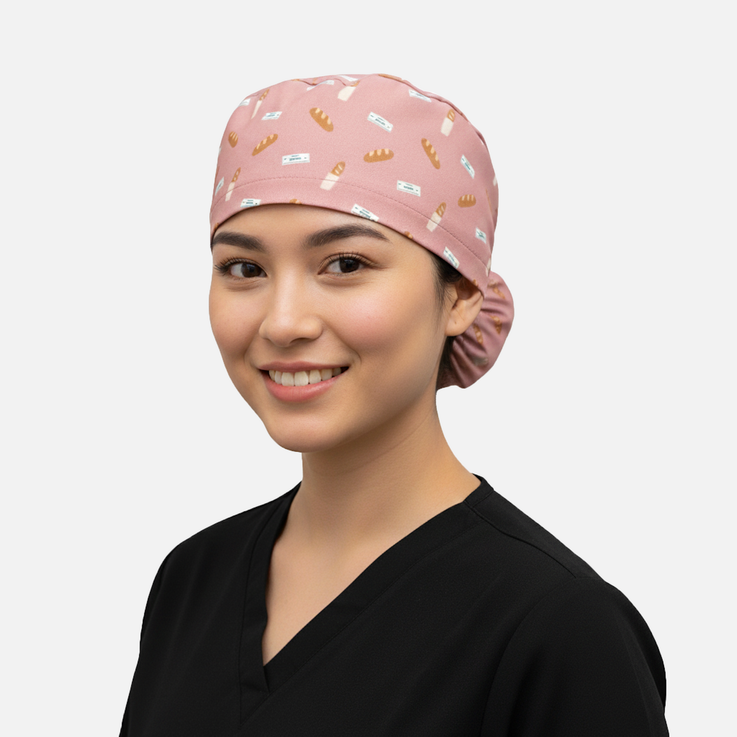 bun scrub cap: baguette about it model