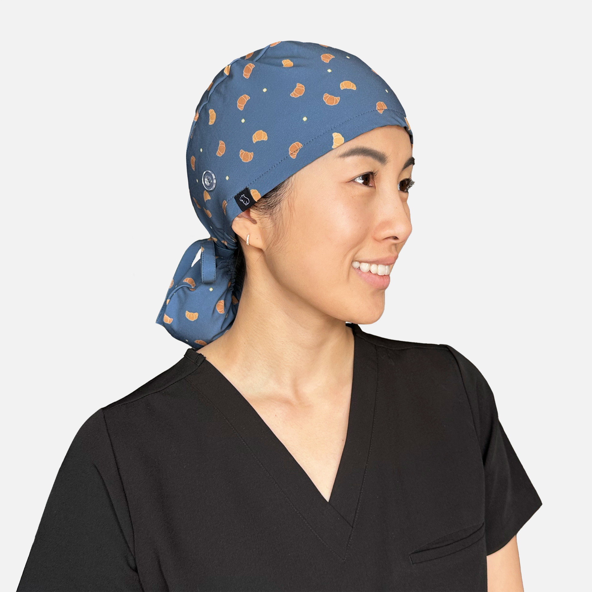 Ponytail Scrub Cap croissant model