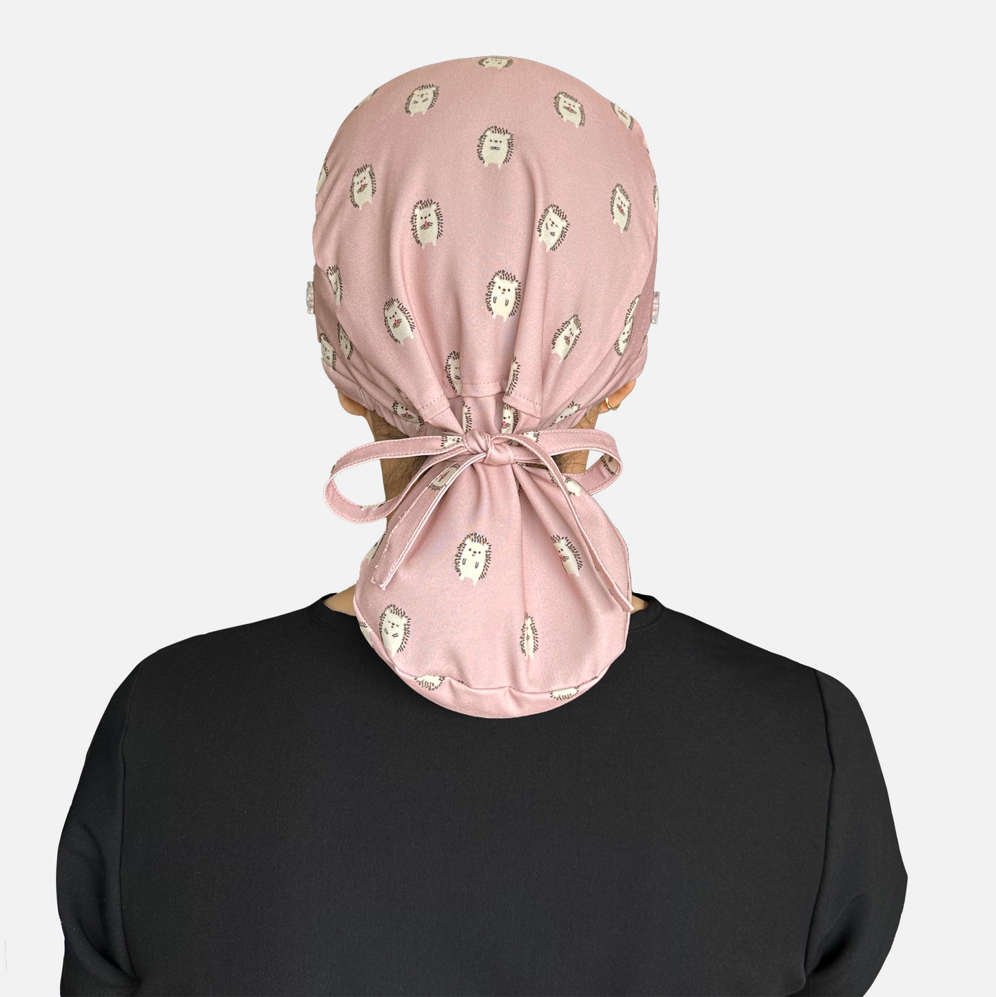 Ponytail Scrub Cap hedgehog rear model