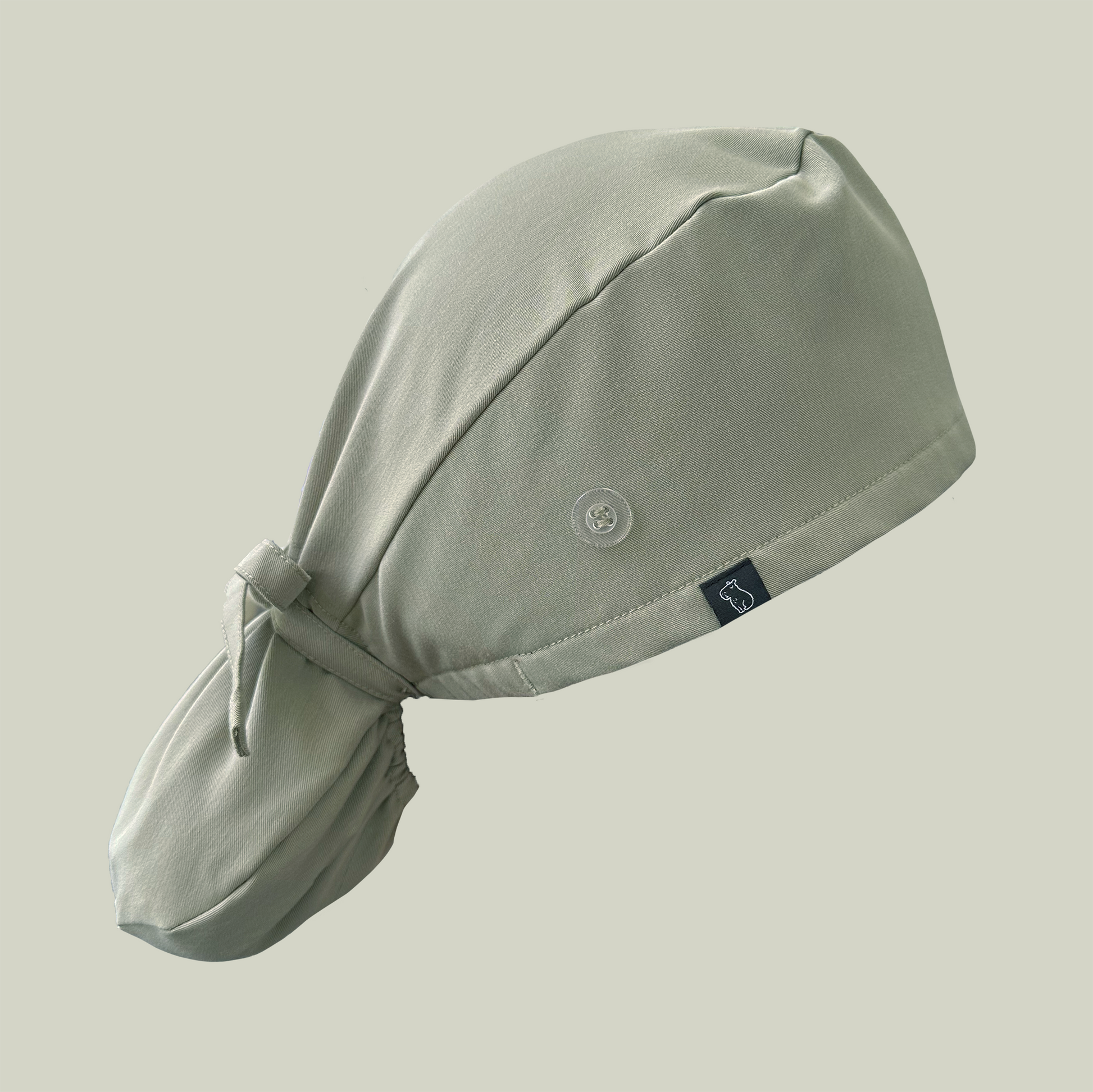 Ponytail Scrub Cap Olive Profile