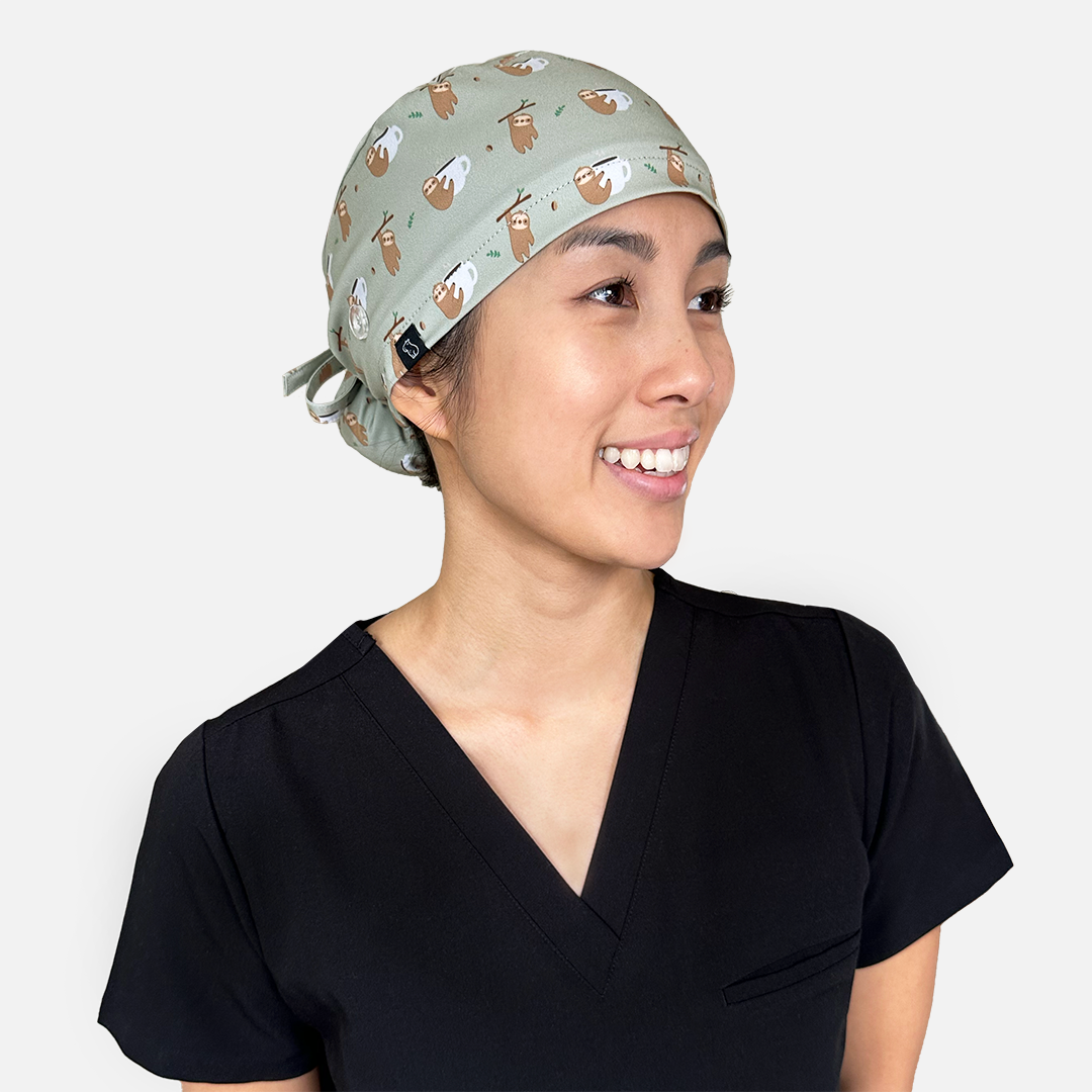 Sloth Bun Scrub Cap Model