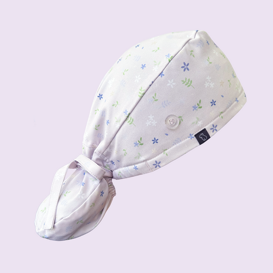 Ponytail Scrub Cap Florals Profile