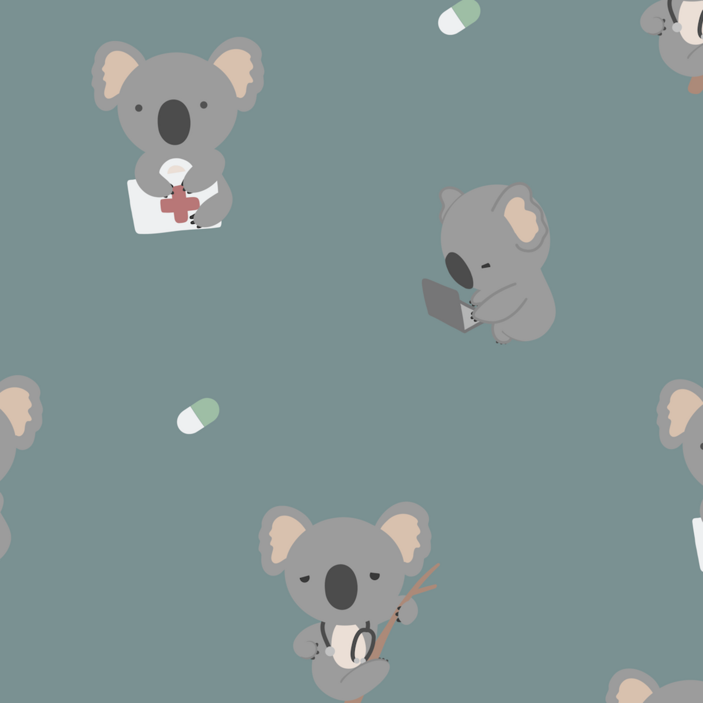 Very Koala-fied Print Swatch
