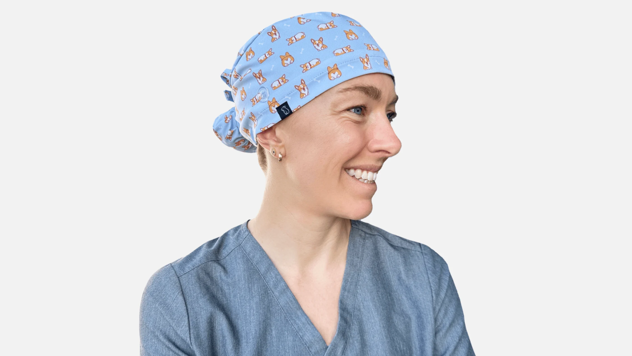 Bun scrub cap banner