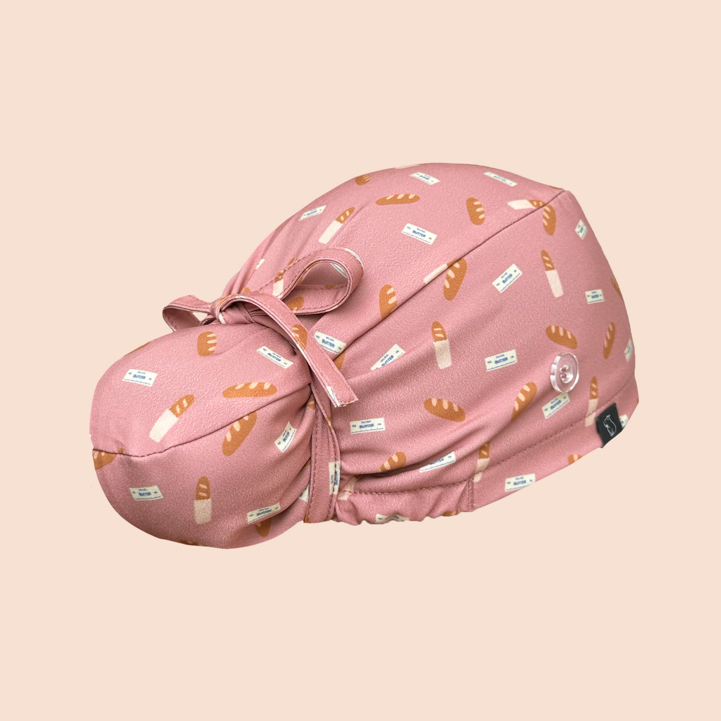 bun scrub cap: baguette about it rear