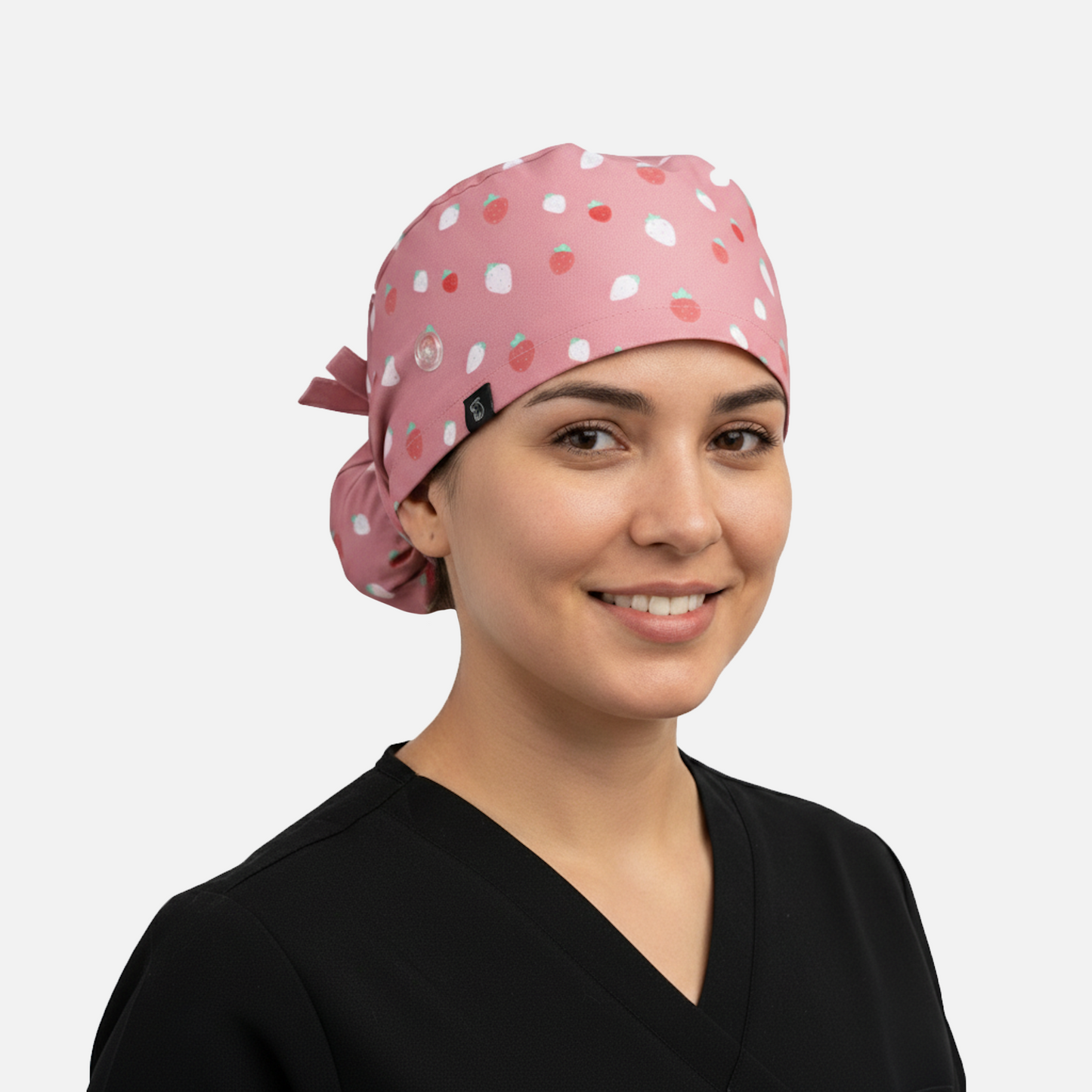 Bun Scrub Cap: Berry Model