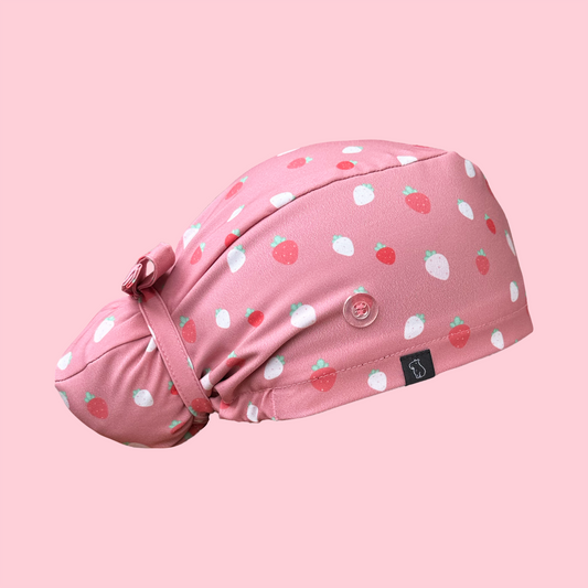 Bun Scrub Cap: Berry Nice profile