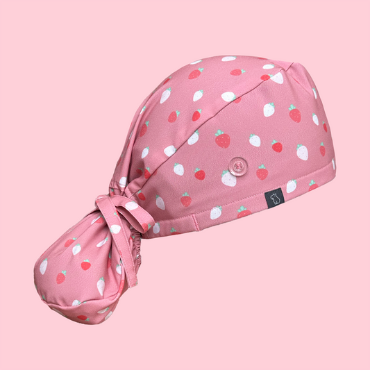 Ponytail scrub cap: berry nice