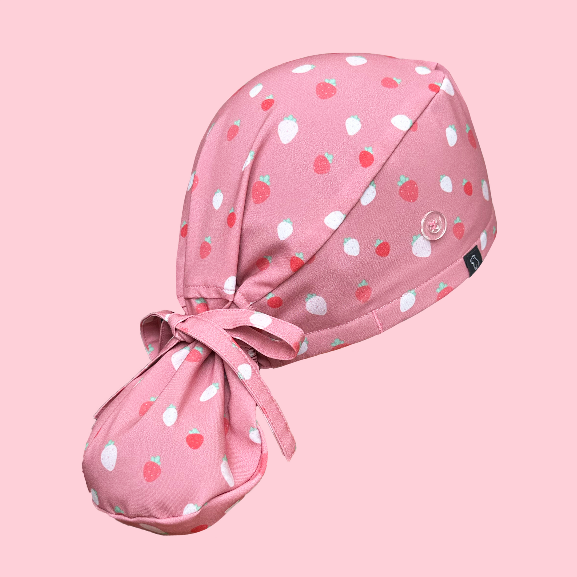 Ponytail scrub cap: berry nice rear