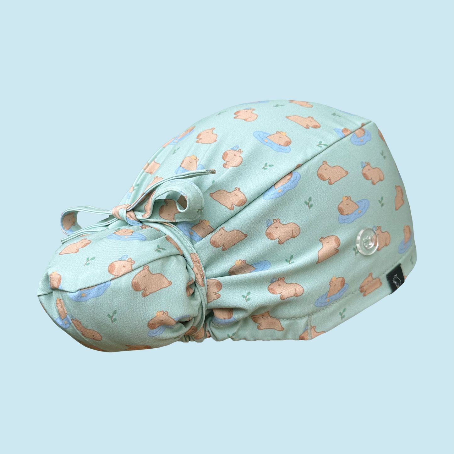 Bun Scrub Cap: Content Capybara rear