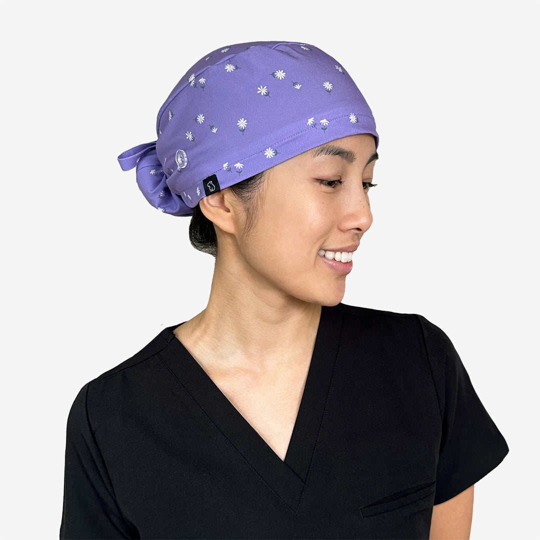 Daisy Bun Scrub Cap Model