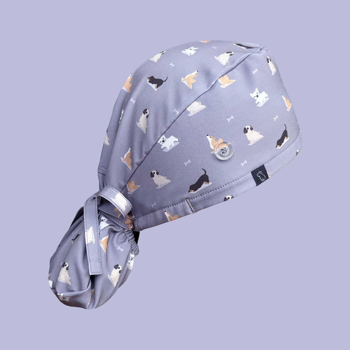 Ponytail scrub cap: Down Dog profile