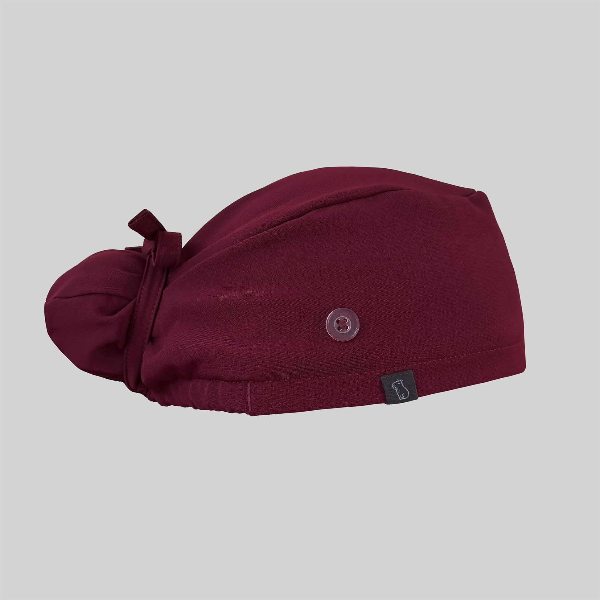 Maroon Bun Cap from side view