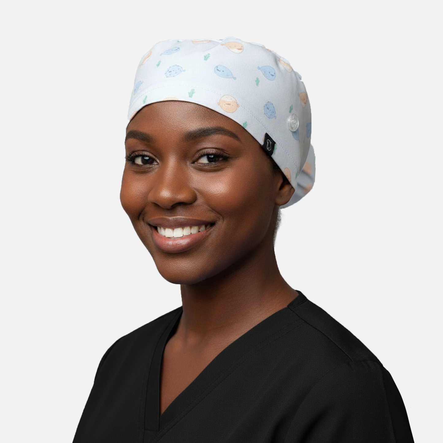 Bun Scrub Cap: Puffer Panic model