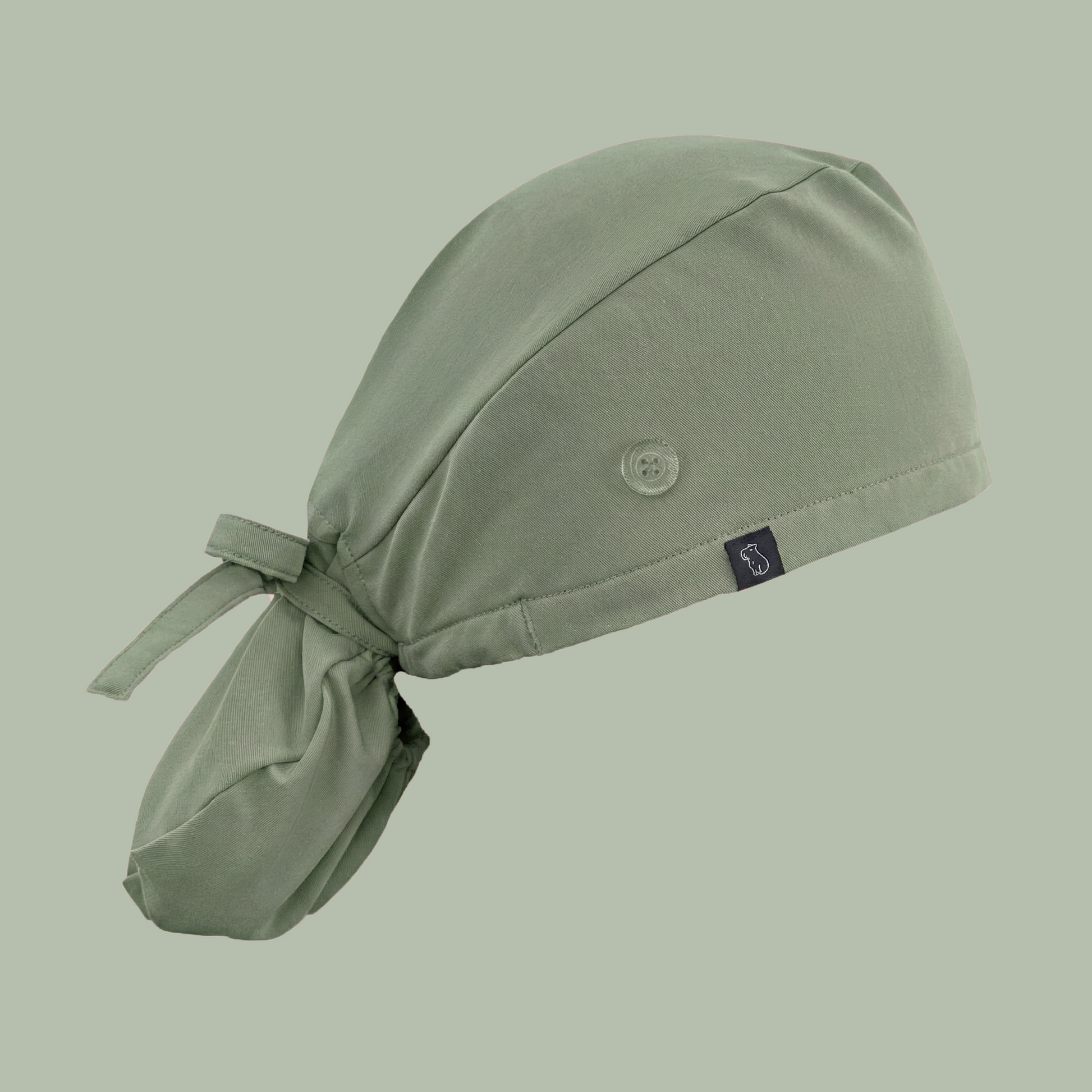 Ponytail cap in solid green