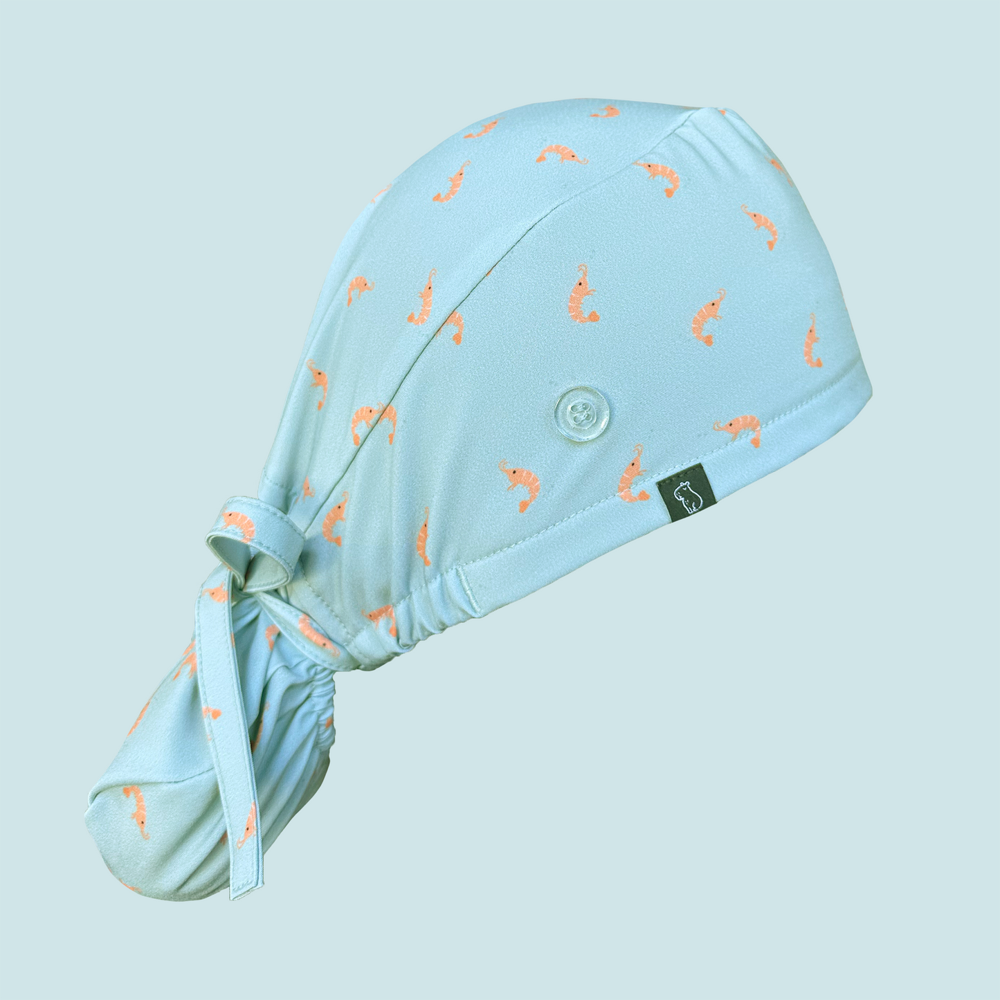 Ponytail cap with shrimp print