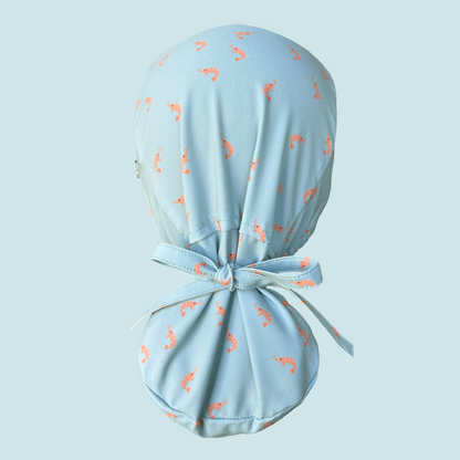 Ponytail cap with shrimp print